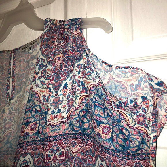 Floral Boho Open Shoulder Malena Romper Large - Picture 9 of 16